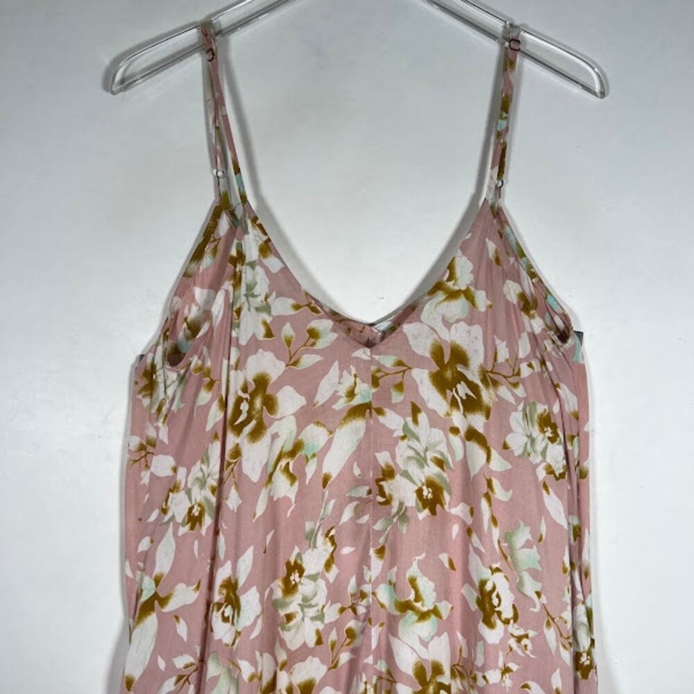 Bali Queen Women's Floral Print Romper Jumpsuit One Size Pockets Adj Straps - Picture 3 of 8